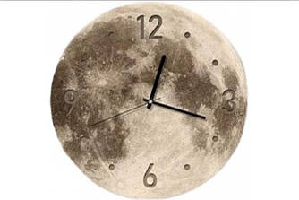 Годинник настінний круглий "Луна" з LED-підсвіткою, 50×50 см (АРАБСКІ + ТОЧКИ)