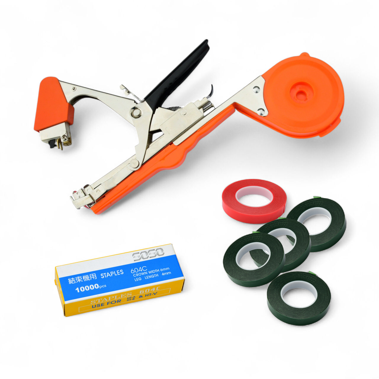 Степлер-зшивач для рослин Agrario TT-04 + Стрічка Agrario 5 шт + Скоби Agrario