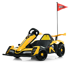 Електрокарт дитячий Bambi (2.4GHz, аккум.24V14AH, 2мотори 150W, EVA, MP3, світло) M 6147EBLR-6(24V) Жовтий