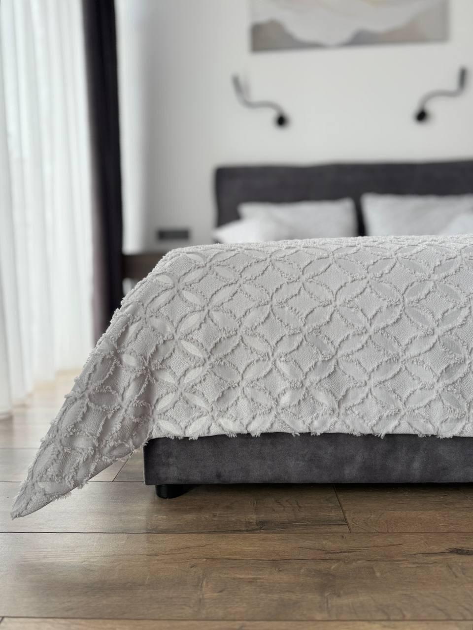 Покривало "Фрея", 100% cotton, сірий колір (Розміри і кольори в асортименті)