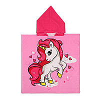 Полотенце пончо с капюшоном детское 150*70 см