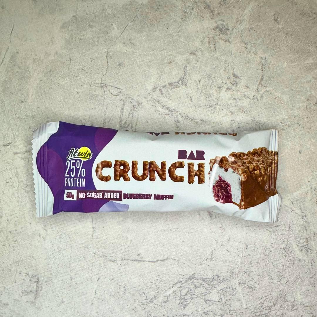 Протеїновий батончик без цукру "Чорничний мафін" Crunch Bar, FitWin 50 г