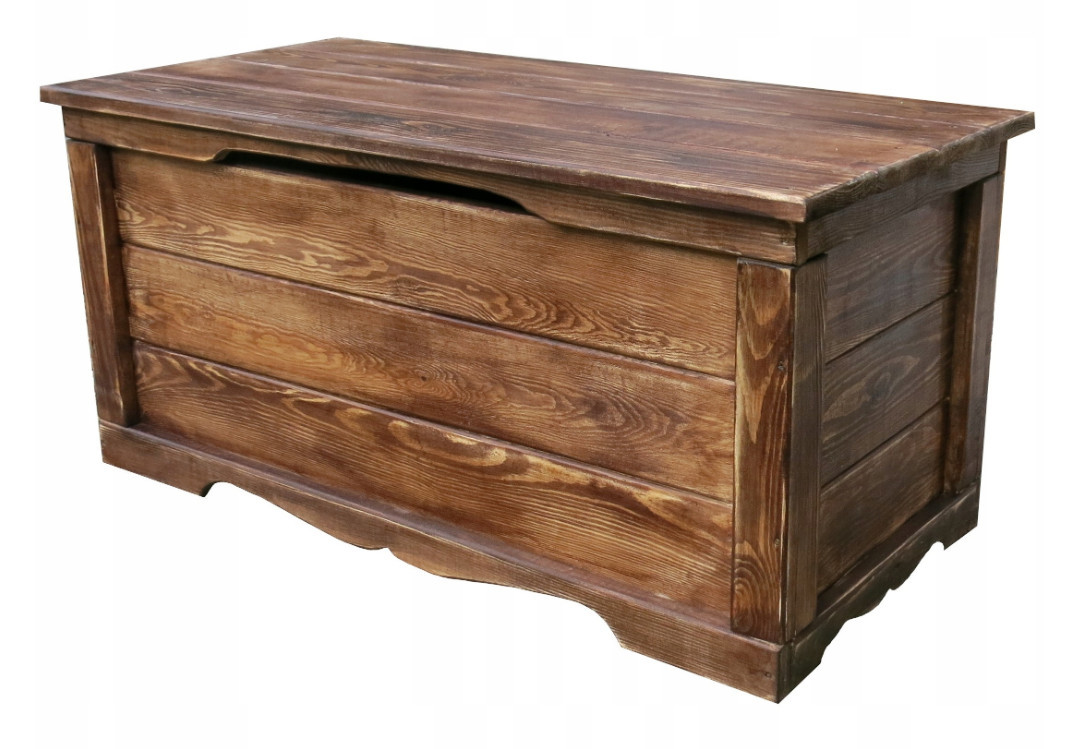 Велика дерев'яна скриня коричнева 75 x 48 x 48см 90л