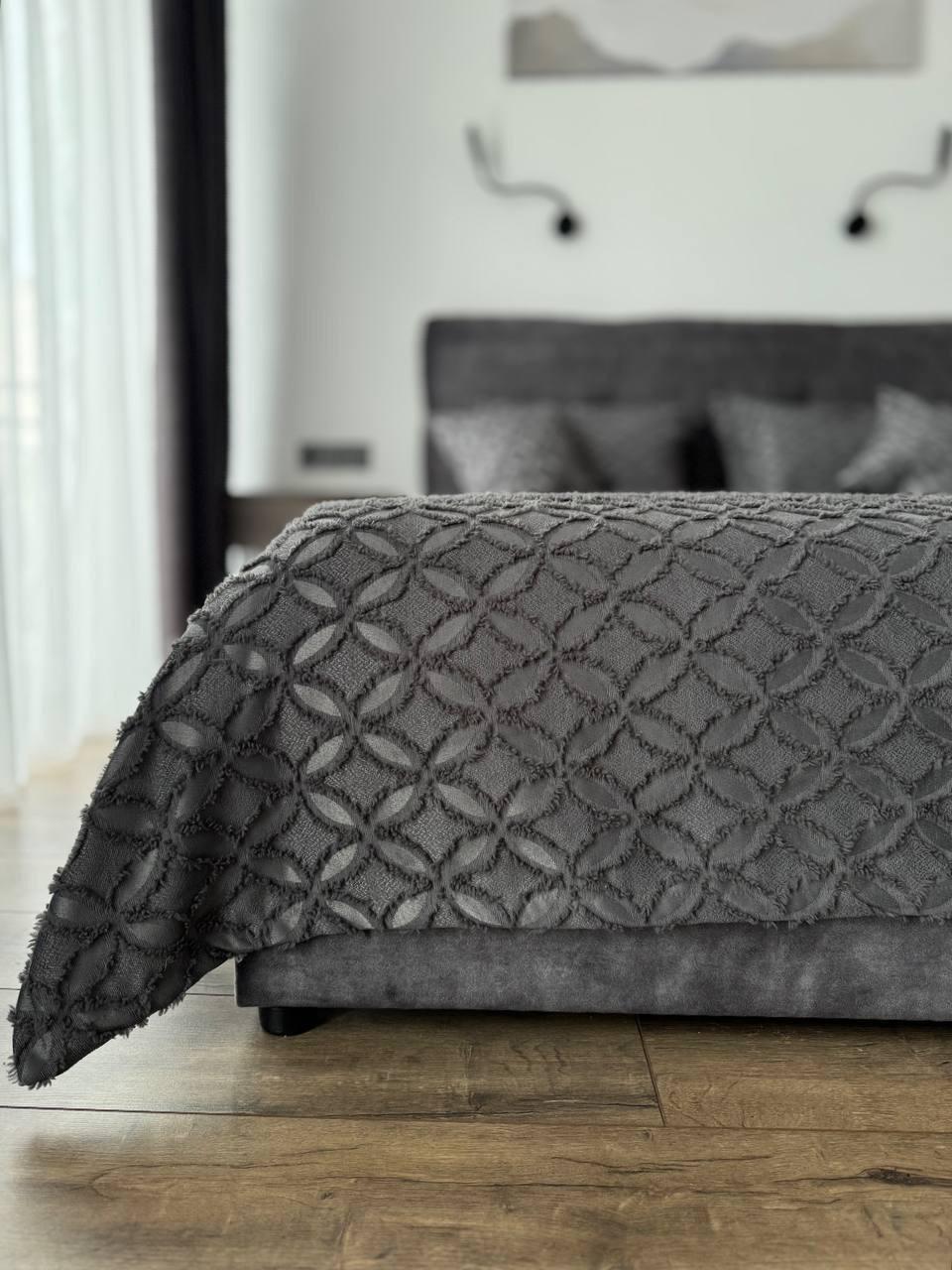 Покривало "Фрея", 100% cotton, графітовий колір (Розміри і кольори в асортименті)