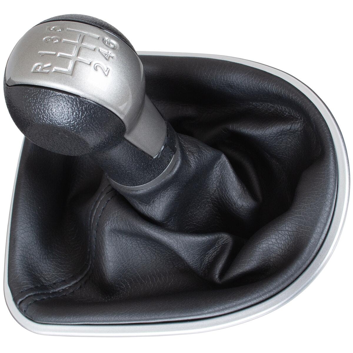Seat Altea 2004- ЧОРНО-БЕЖЕВА ручка КПП + гетра з ХРОМОВОЮ рамкою 6 ШВИДКІСТЕЙ