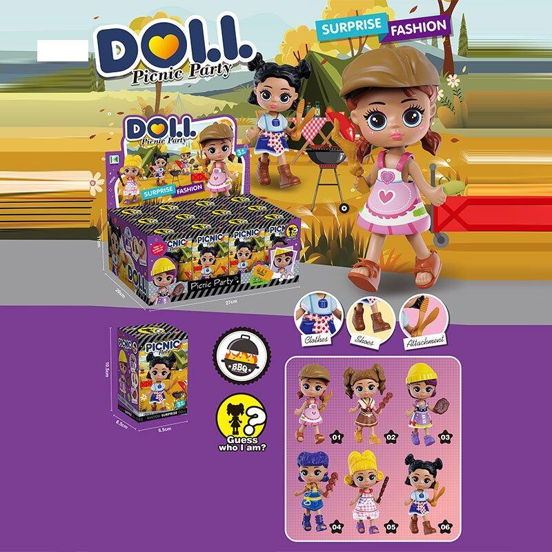 Лялька KZ 9012 (36/2) ЦІНА ЗА 12 ШТУК В БЛОЦІ, середня висота ляльки 9 см, аксесуари, рухомі кінцівки, в