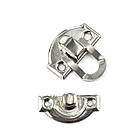 Замок Накладка Срібло для скриньок 27*29мм MZK024, фото 3