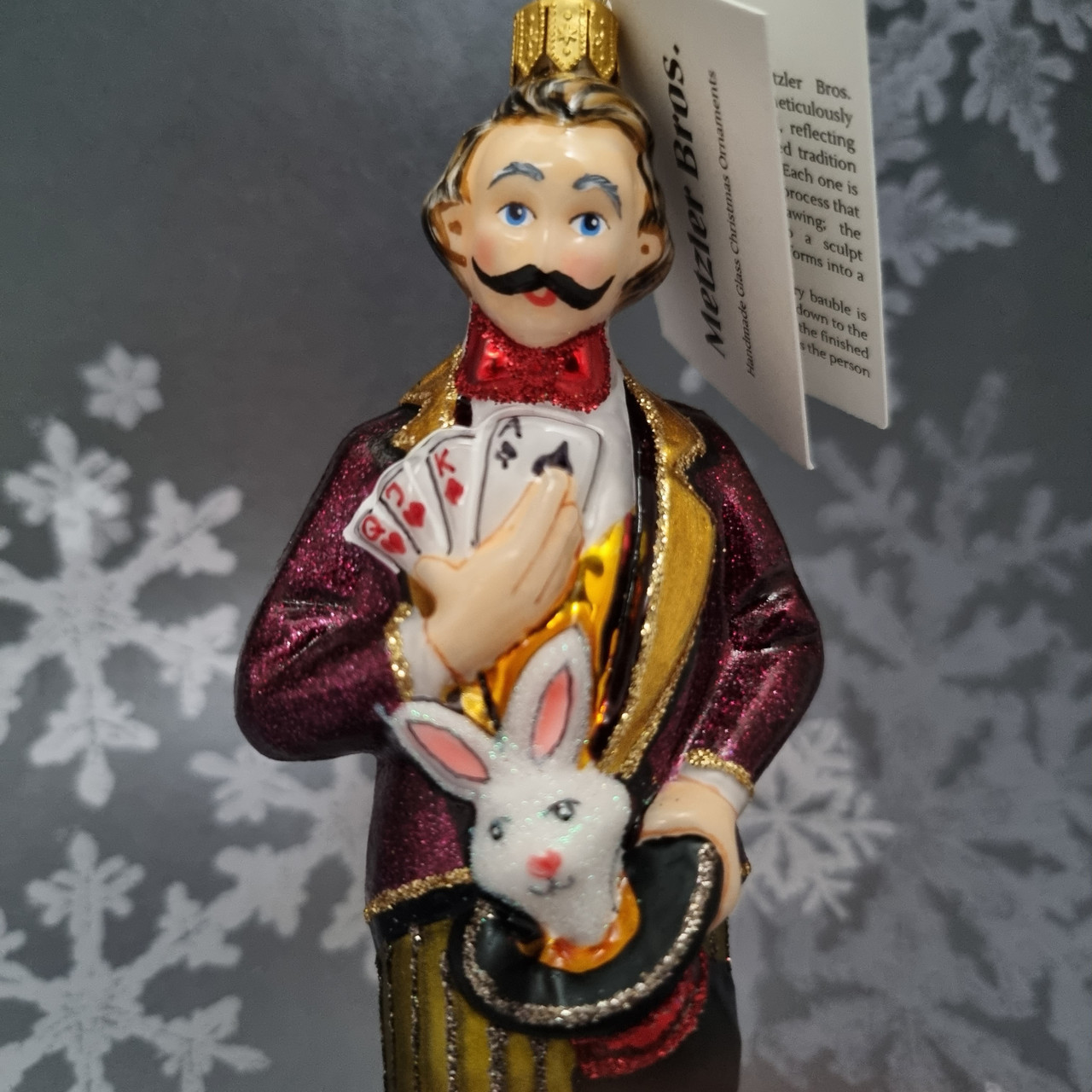 Скляна ялинкова іграшка  Фокусник Misterija