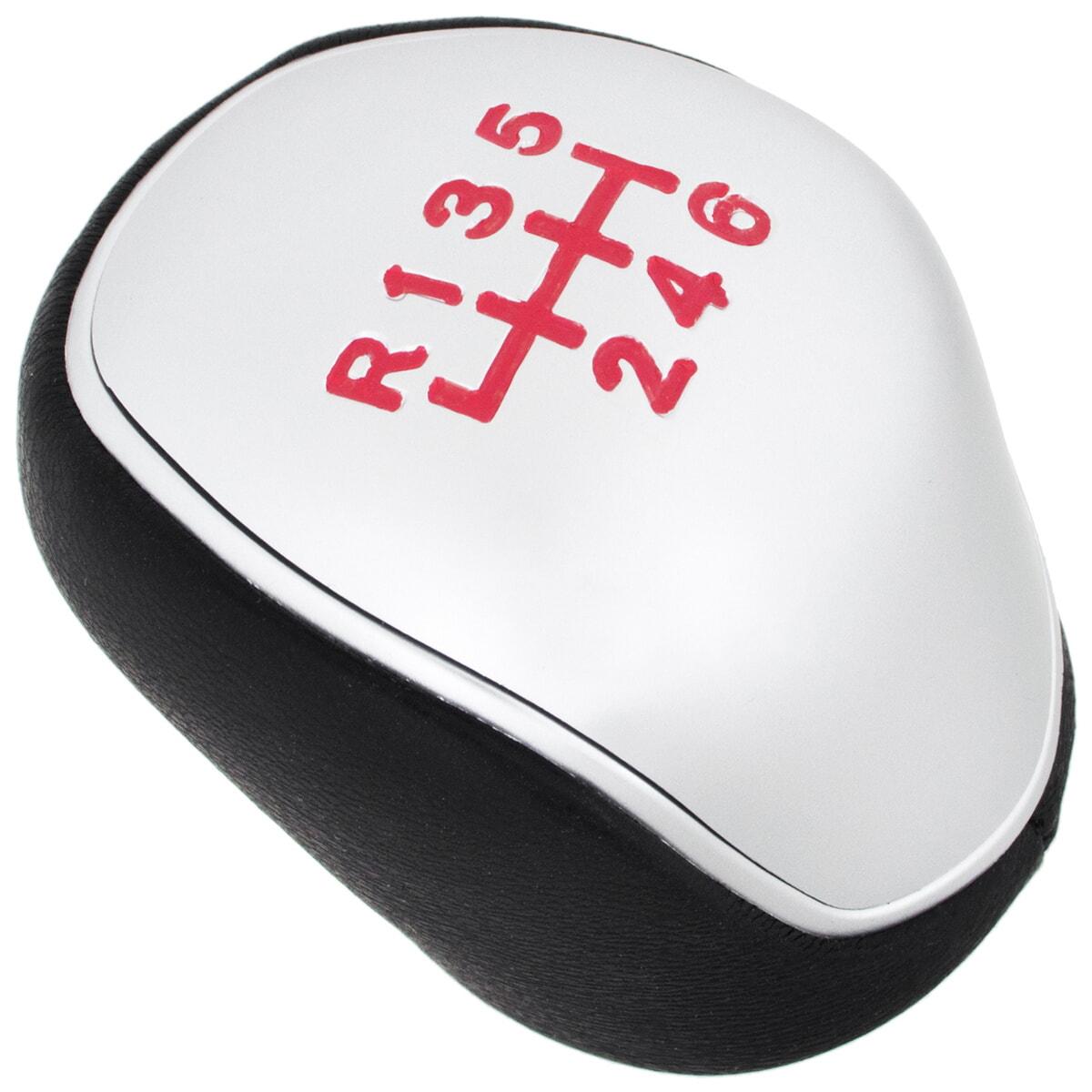 Ford Mondeo IV V Ручка КПП ЧОРНА ЕКО ШКІРА + СРІБЛО + ЧЕРВОНИЙ 6 ГРАФІК ПЕРЕДАЧ, фото 1