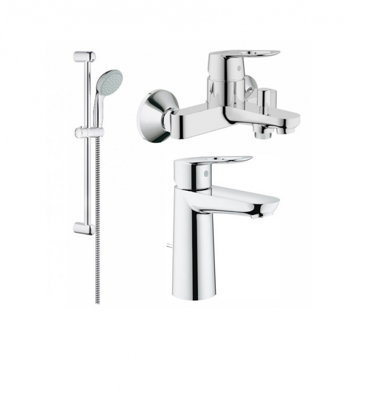 Grohe Набiр змiшувачiв BauLoop 3 в 1 для ванни (123215М)