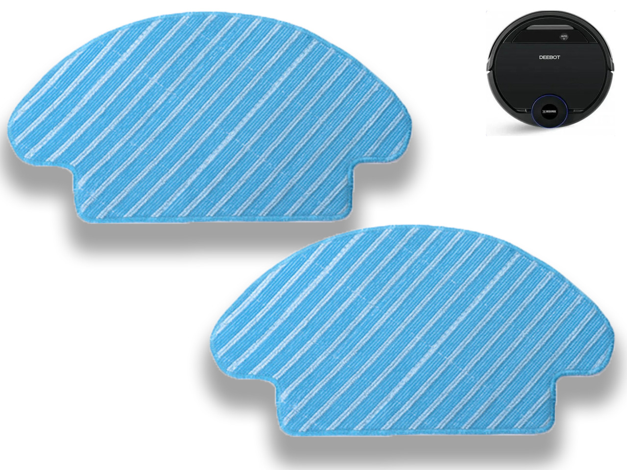 Комплект мікрофібрових серветок (2 шт.) для робота-пылесоса Ecovacs Deebot Ozmo 930, фото 1