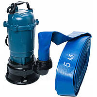 Занурювальний насос фекальний (дренажний) з подрібнечем фекалій побутовий для викачки вигрібних ям wqd