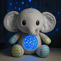 М'яка іграшка нічник Слоник Плюшевий світильник звірятко для немовляти Музичний блок із таймером Колискові