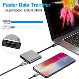 Спліттер адаптер конвертор концентратор перехідник OTG Type-C - HDMI USB3.0, фото 8