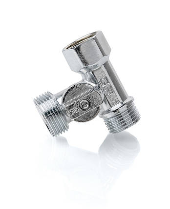 Кран прохідний IGER 1/2" x 3/4" x 1/2" КСП01, фото 1