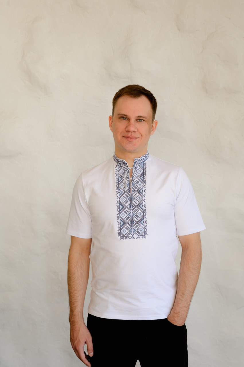 Чоловіча вишиванка Терен сіра