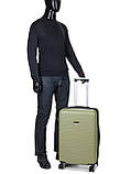 Валіза Франція середня M зелений 66х44х28+3см/74л/3.5кг/Worldline 627, фото 10