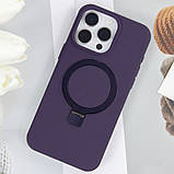 Чохол Silicone Case Full Protective NO LOGO with Ring для Apple iPhone 14 Pro (6.1") Purple, фото 2