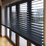 Дерев'яні жалюзі Basswood 25 мм з автоматикою Galaxy, 12 В, пульт радіо, фото 4