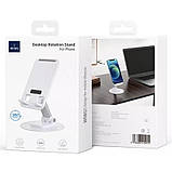 Підставка для планшетів WIWU ZM109 Desktoop Rotation Stand White, фото 7