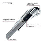 Ніж канцелярський Axent металевий, 18мм, авто-фіксатор, фото 2