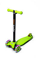 Самокат дитячий Scale Scooter Maxi Світяться колеса до 60 кг від 3 років Салатовий