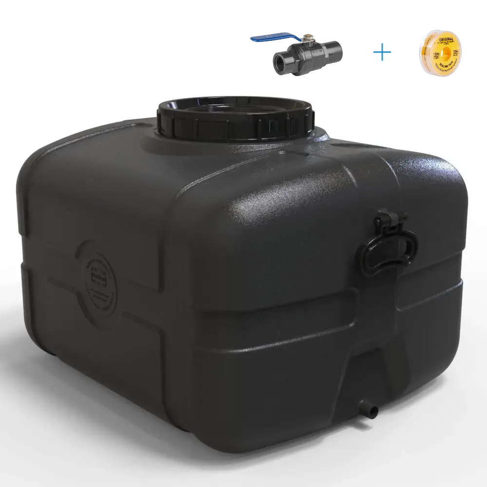 Ємність (бочка) пластикова 85 літрів технічна з краном 1/2" (63*48*40 см), фото 1