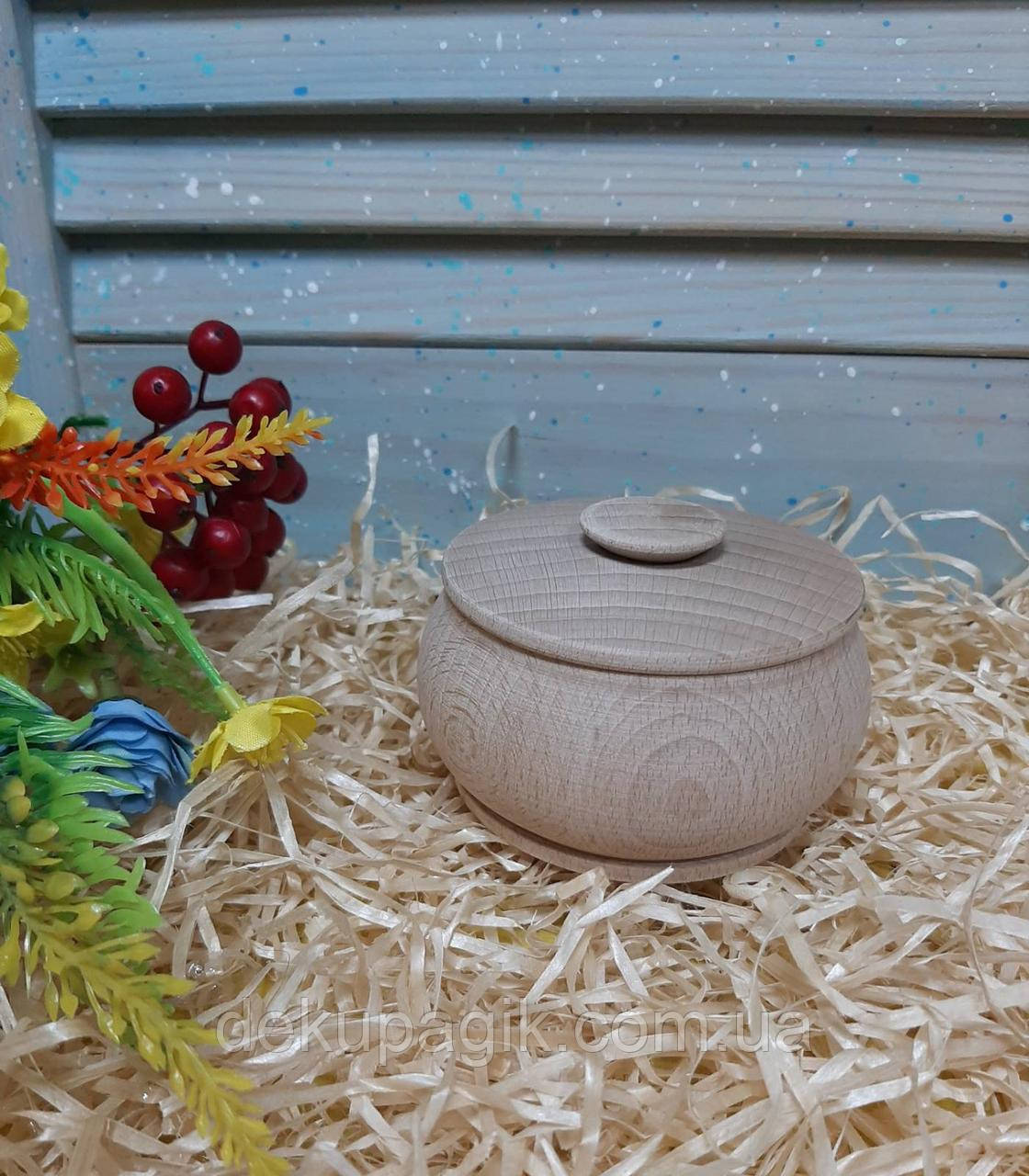 Бочонок дерев'яний 6х7см, фото 1