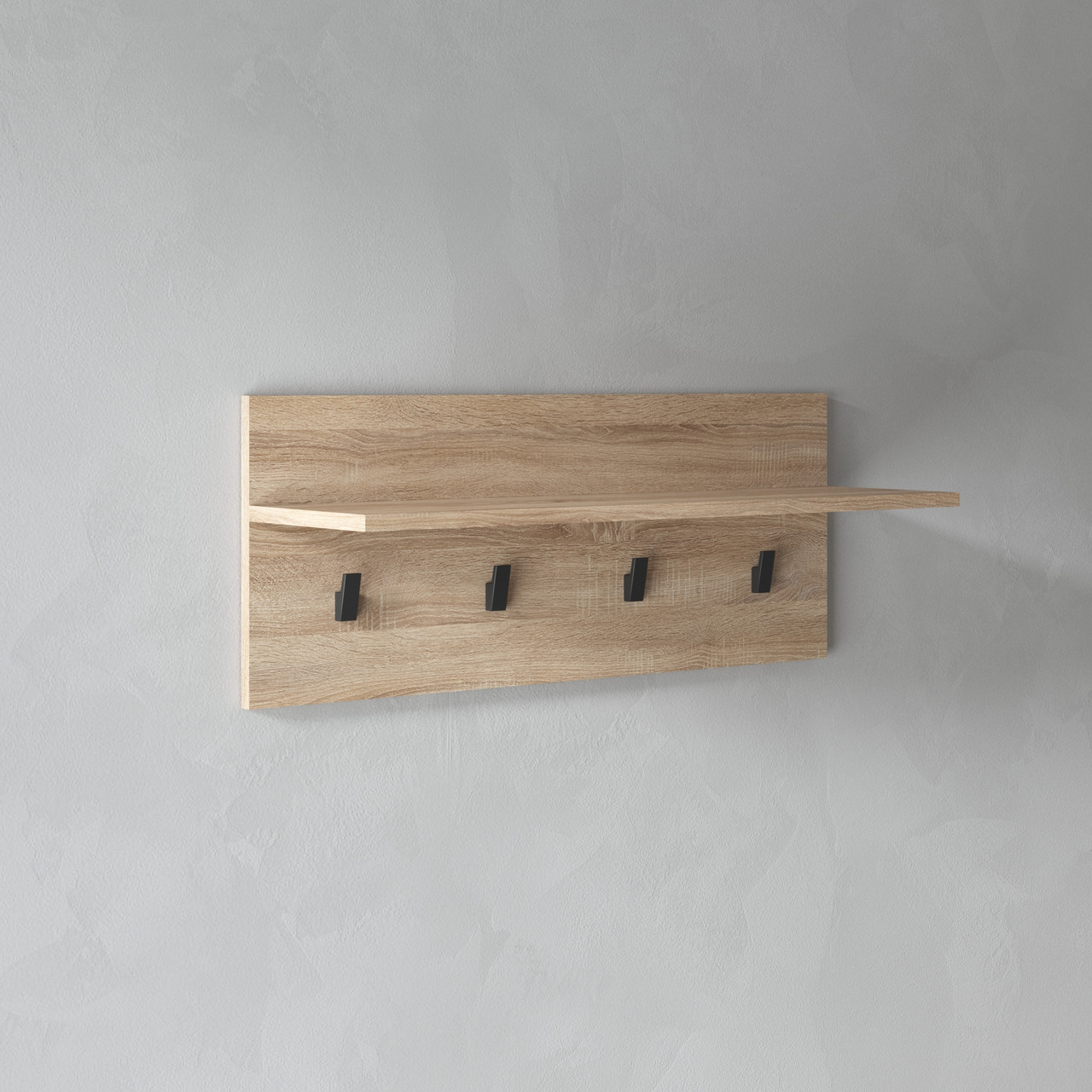 Вішалка настінна VAYS для одягу на 4 гачки з полицею M-46, фото 1