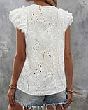 Блузка-майка літня, жіноча, бавовна прошва 44-46 р, фото 5