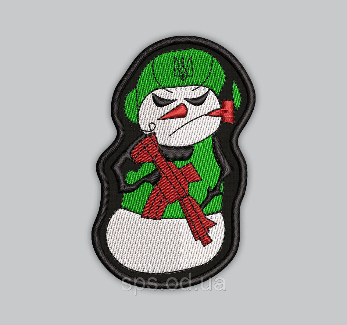 Шеврон «Злий сніговик» 8 см, фото 1
