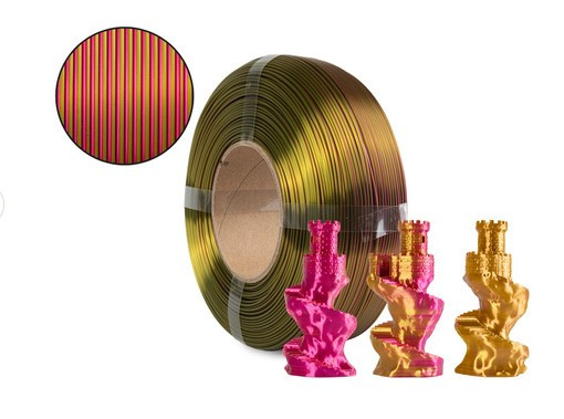 Пластик PLA Magic SILK 1.75mm GOLDEN BERRY 1kg (BAMBU LAB SPOOL), фото 1