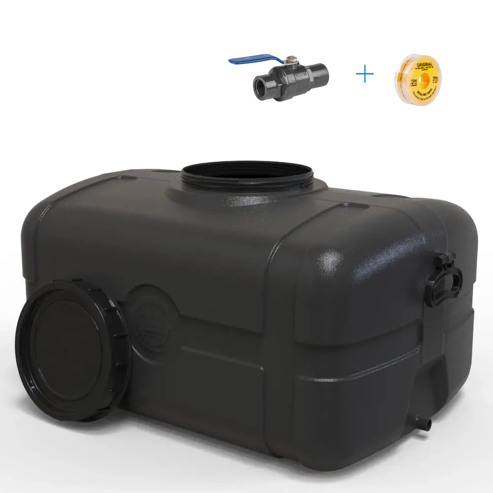 Ємність (бочка) пластикова 105 літрів технічна з краном 1/2" (48*75*40) см, фото 1