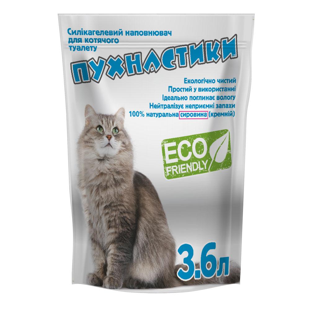 Силікагелевий наповнювач "Пухнастики", 3,6л .