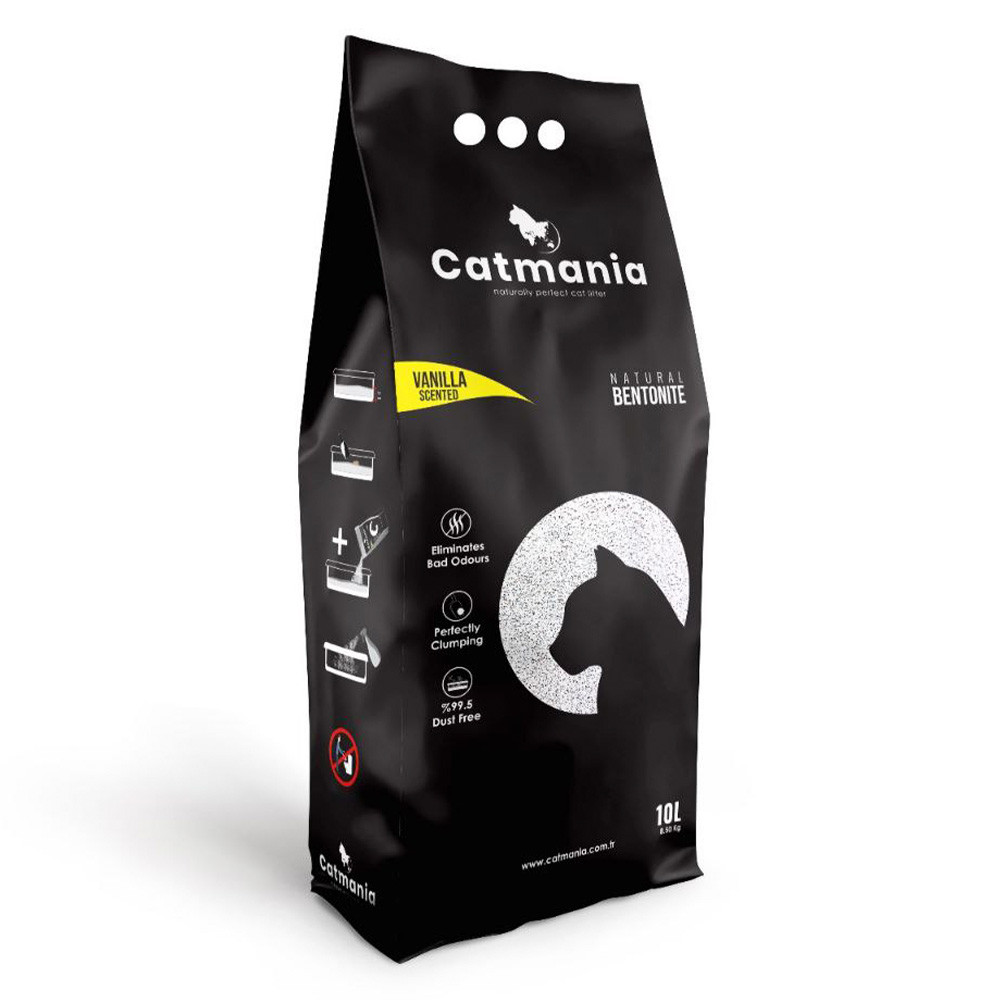 Бентонітовий наповнювач CATMANIA ваніль + жовті гранули, 10л