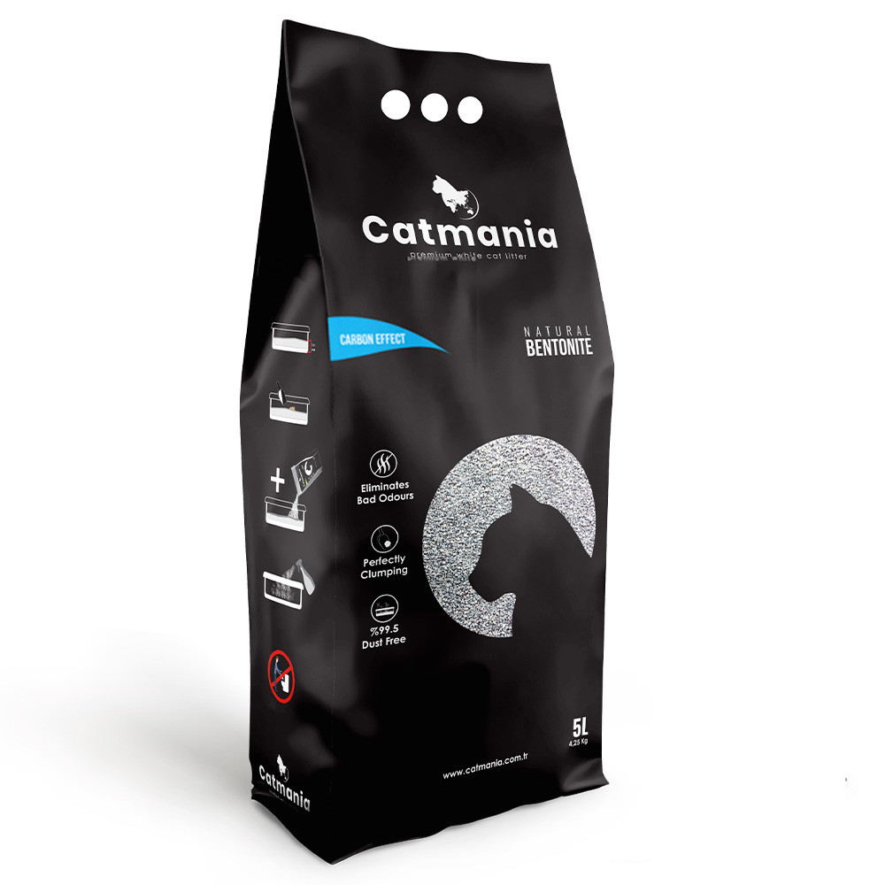 Бентонітовий наповнювач CATMANIA з карбоновим ефектом, 5л