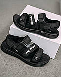 Чоловічі сандалі босоніжки літні спортивні Sport чорні. Живе фото, фото 4