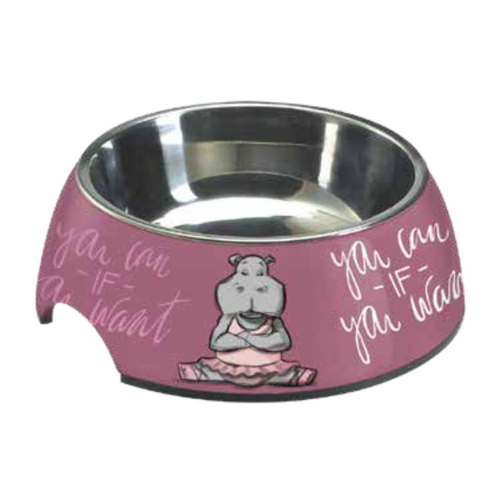 Миска CROCI MILAMINE HIPPO, нержавіюча, гумова основа , зміна чаша 0,40л, 24 см .
