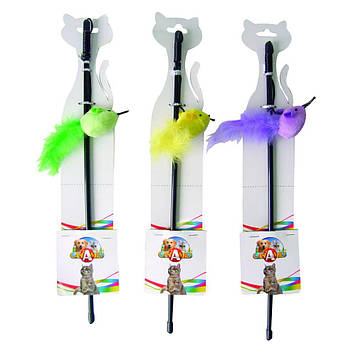 Іграшка для кіт. CROCI жарт з мишею колір., 40 см,