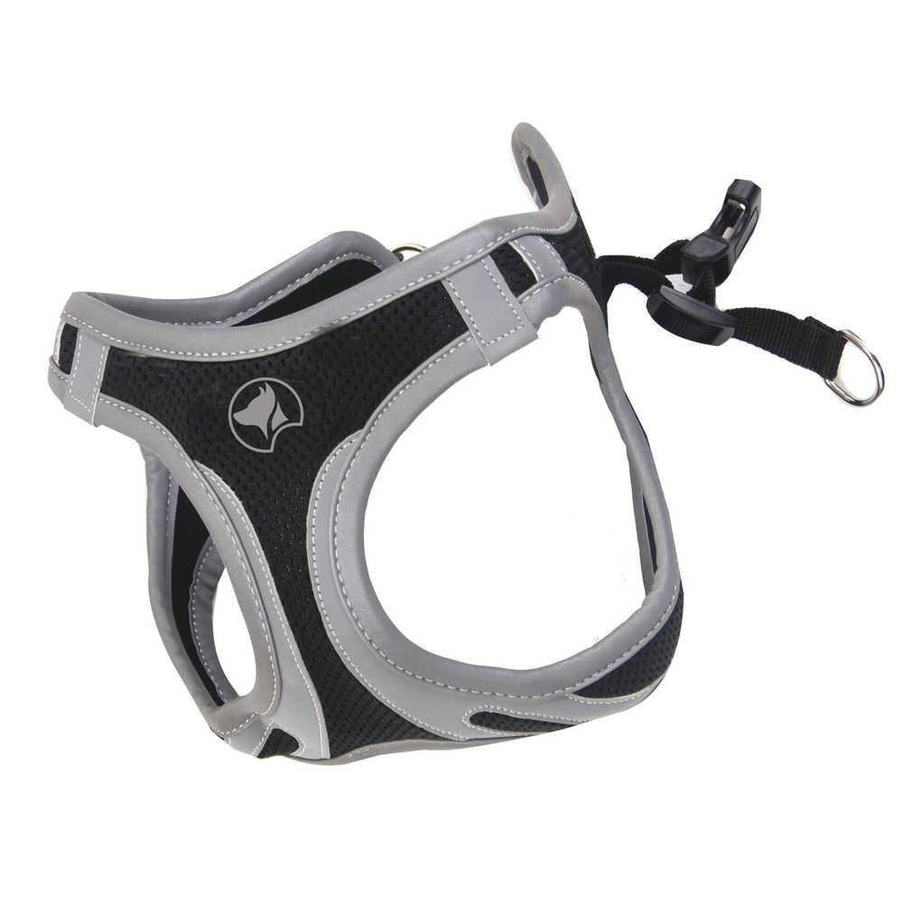 Шлея HIKING REFLECTIVE, чорна, нейлон,     XS 30-33см, фото 1