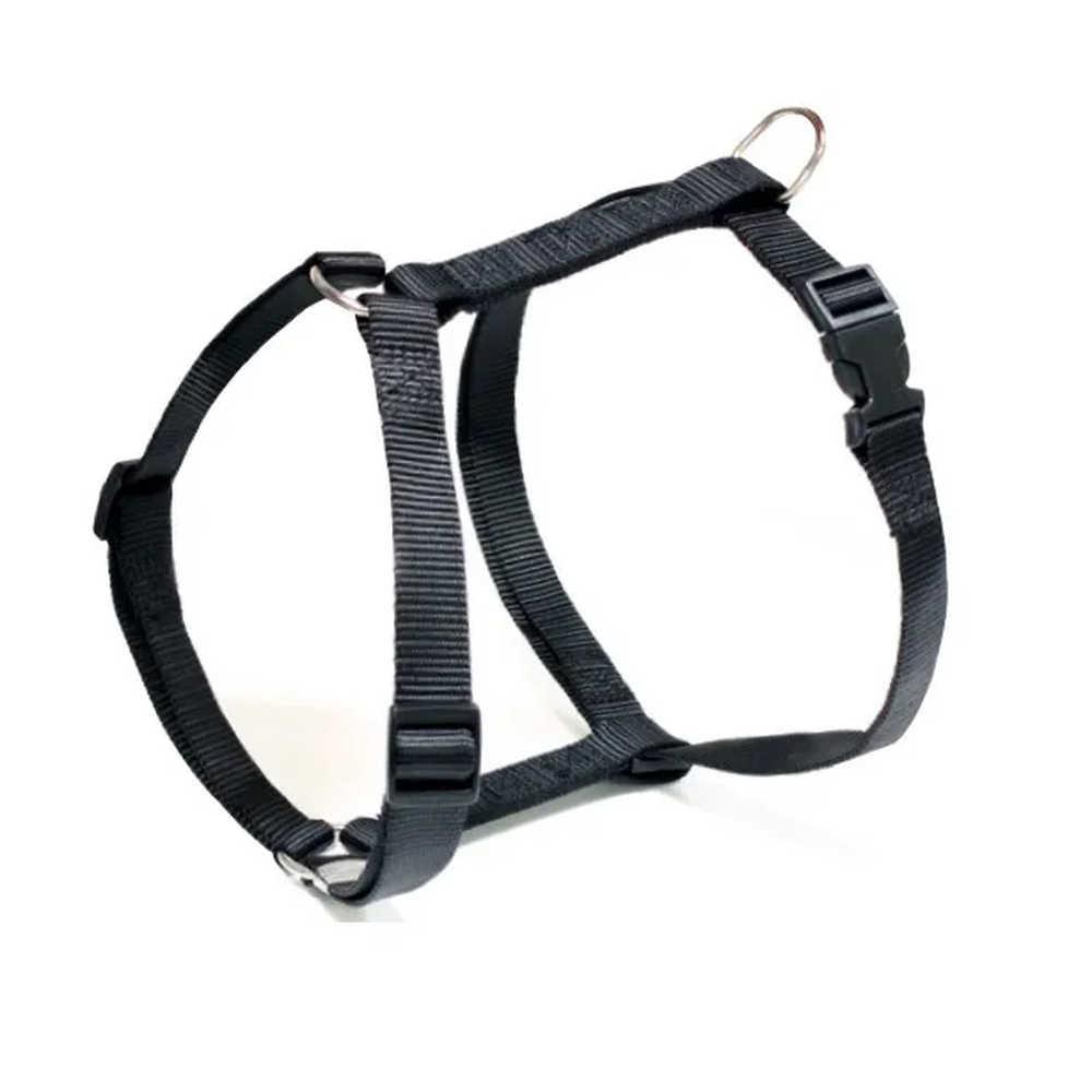 Шлея PETTORINA, чорна, нейлон, 55-95x1,9см, фото 1