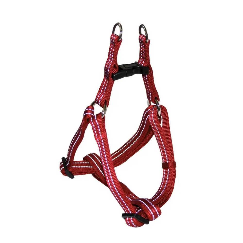 Шлея SOFT REFLECTIVE, світловідбиваюча, м'яка, червона, нейлон, 35-50х1,5см ., фото 1