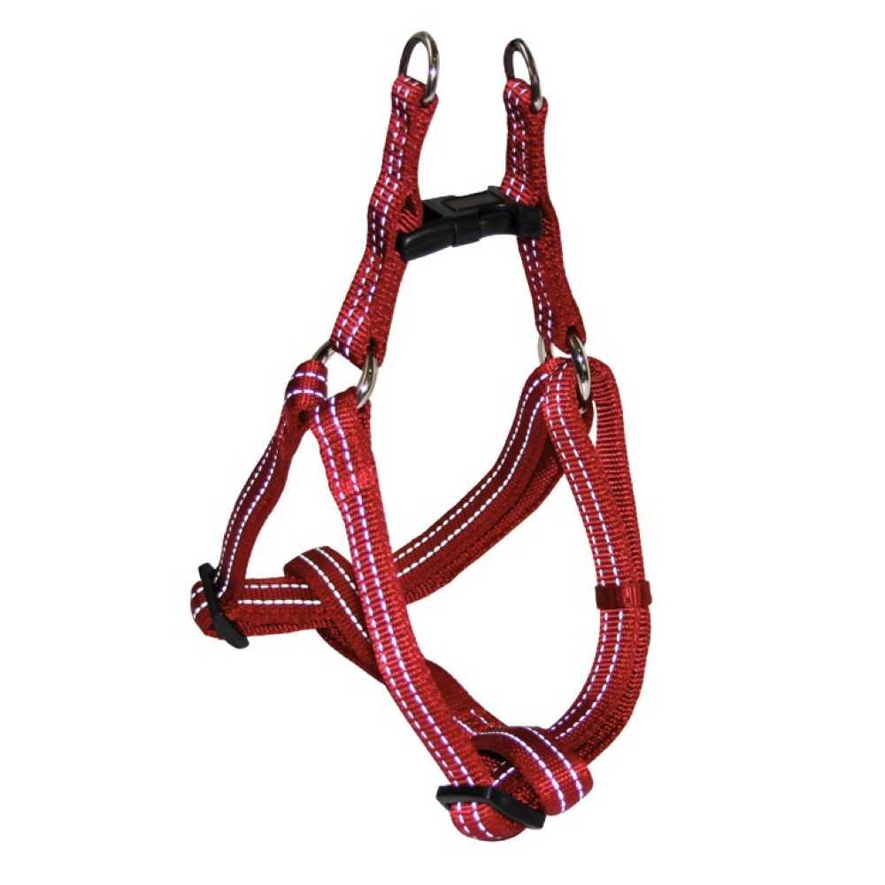 Шлея SOFT REFLECTIVE, світловідбиваюча, м'яка, червона, нейлон, 65-80х2,5см ., фото 1