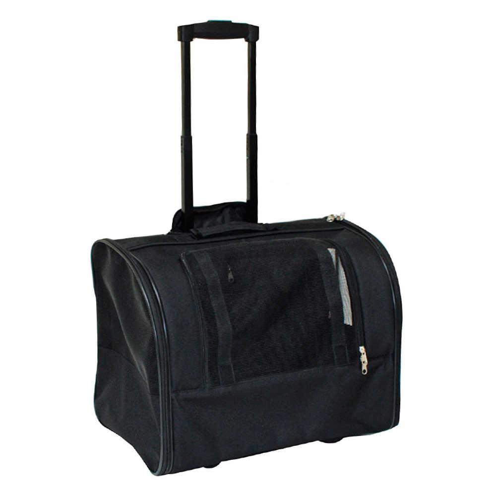 Сумка для тварини Trolley Jolie, на коліщатках, чорна, 44x28x33см