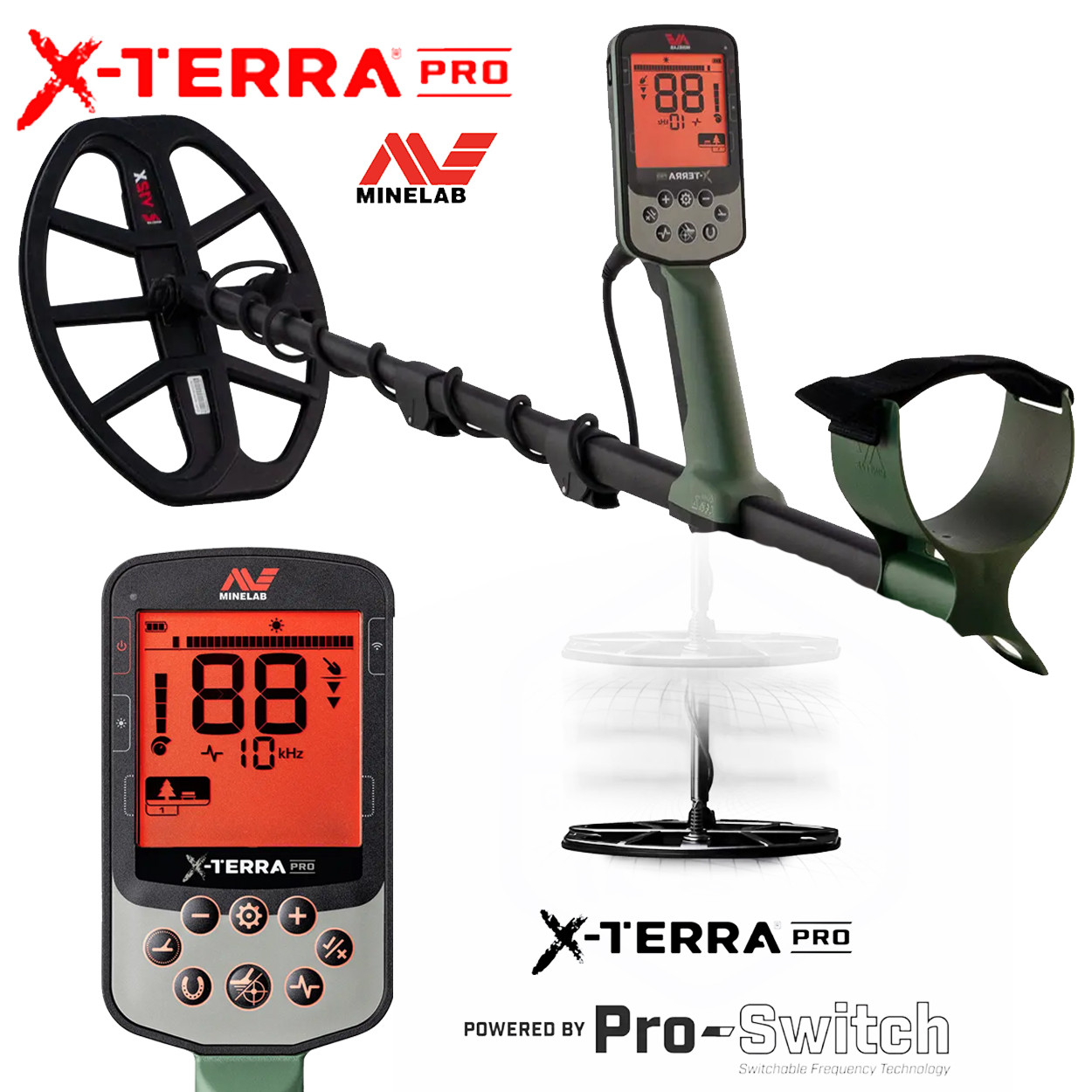 Металошукач Minelab X-Terra Pro – Мультичастота: 5, 8, 10, 15 кГц. IP68. Офіційна гарантія!