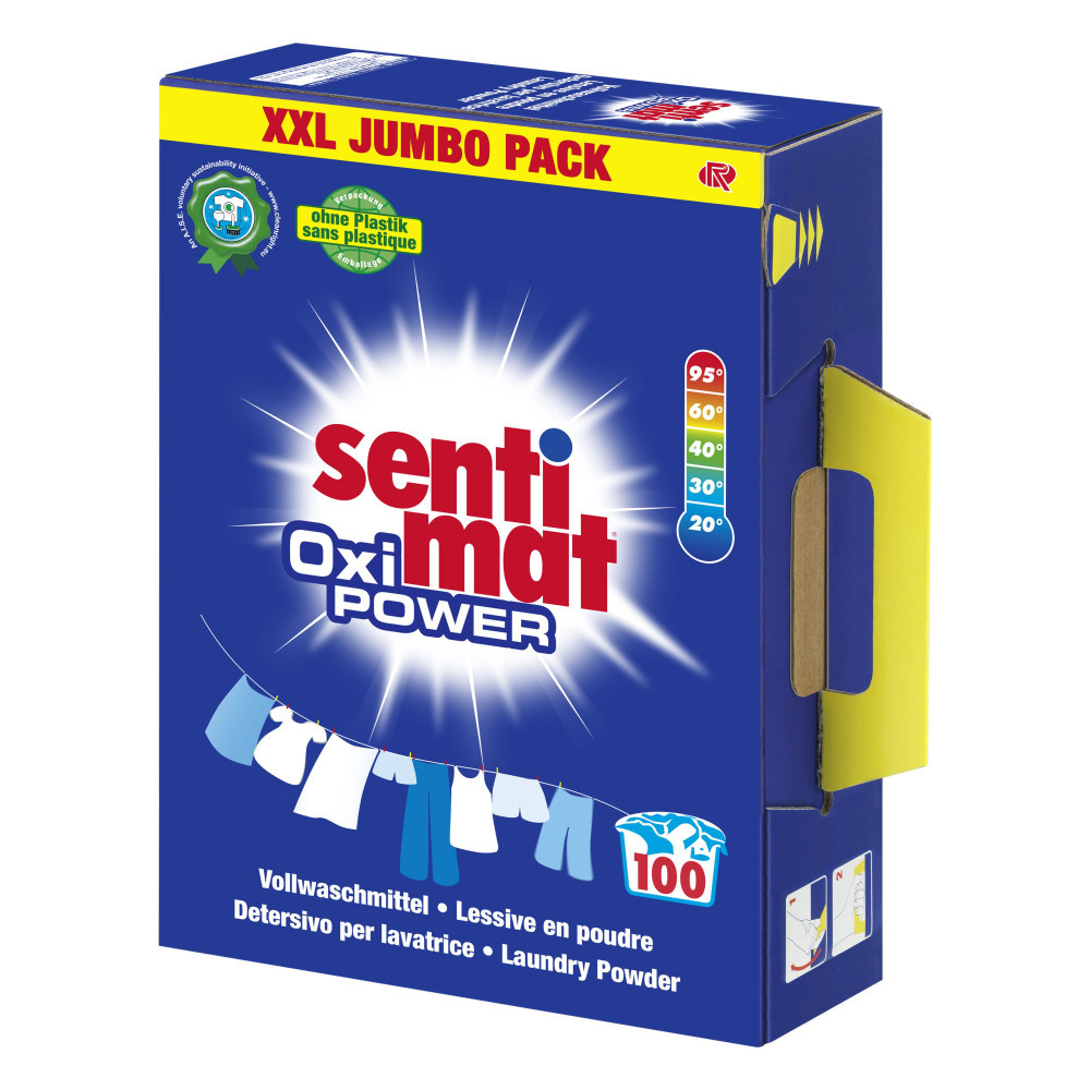 Порошок з активним киснем Sentimat Oxi Power 5.5kg на 100 прань — проти плям, фото 1