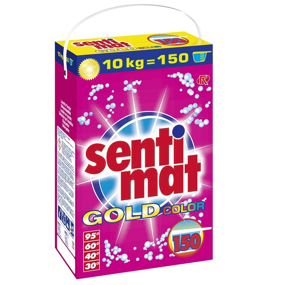 Преміум порошок Sentimat Gold Color 10kg на 150 прань — золота формула, фото 1