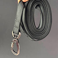 Длинный поводок для собак с металлическим карабином и прорезиненым нейлоном 5 м. ширина 2,5 см.