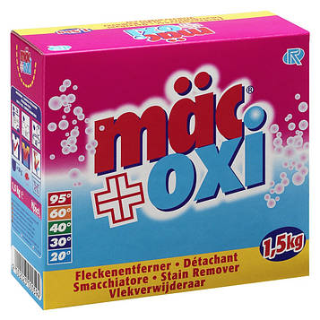 Порошок-плямовивідник Mäc Oxi 1.5kg — потужна формула проти застарілих плям