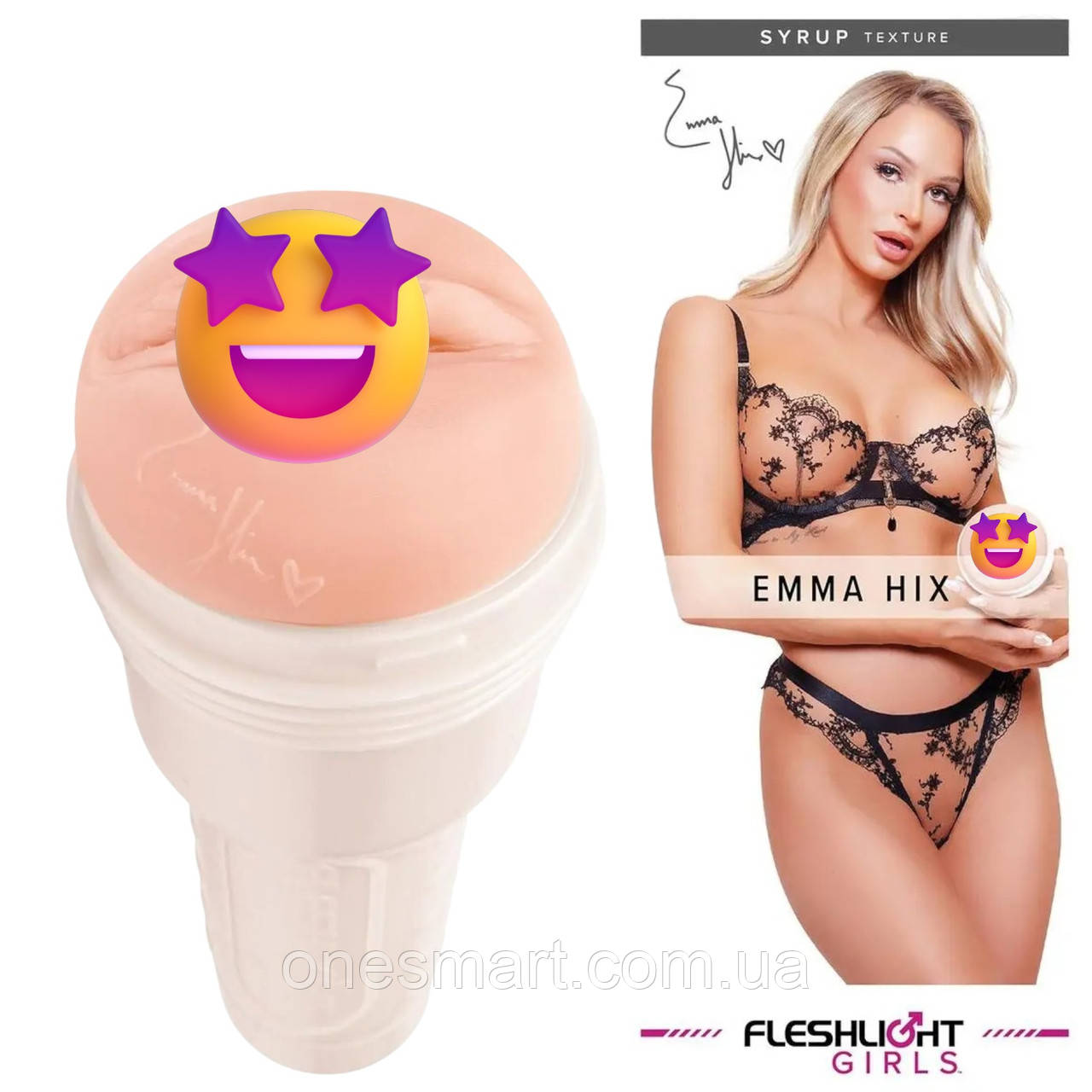 Мастурбатор Fleshlight Girls для чоловіків з реалістичним сліпком вагіни Емми Хікс для інтимних задоволень, фото 1